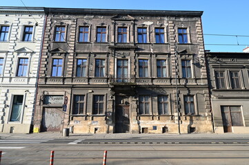 Houses in Krakow, Poland that were part of the Jewish Ghetto imposed by the Germans from 1941 to...