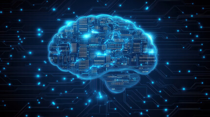 Fototapeta premium Brain Research Digital Art Illustration