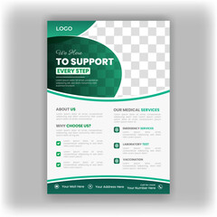 Business flyer template design with green, Corporate business flyer template, marketing, Brochure design, cover modern layout, advertise, publication, cover page. new digital marketing flyer.