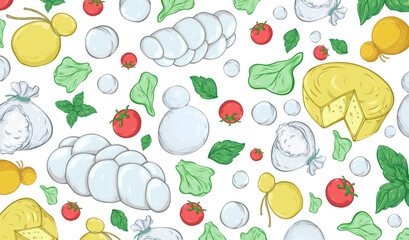 Italian cheese Banner design set. vector illustration