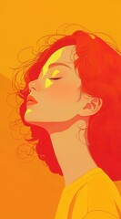 Vibrant Portrait of a Woman with Red Hair