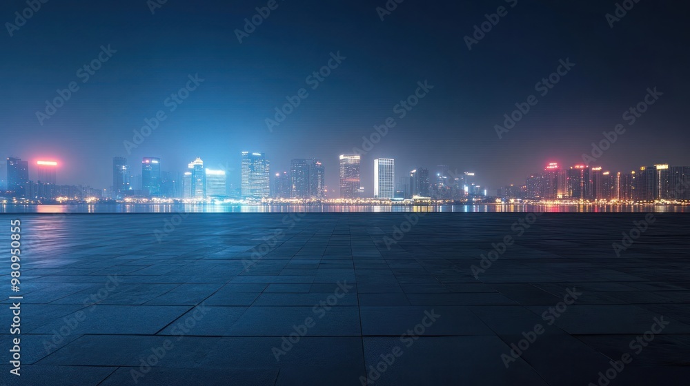 Wall mural night cityscape