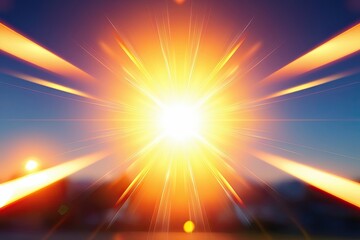 Obraz premium Eye-catching Lens Flare Effects with Bright Sunlight and Gorgeous Glow for Amazing Backgrounds