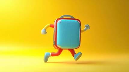 Travel tourism vacation theme suitcase suitcase box illustration