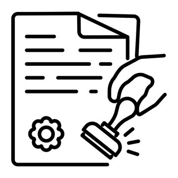 recommend clip art: An outline icon of foil stamping 