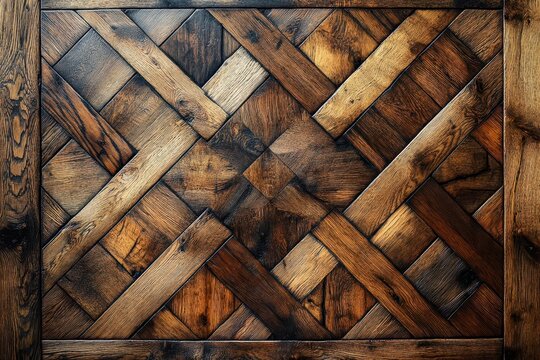 seamless wood illusion rich oak parquet flooring warm honey tones intricate geometric pattern flawless transitions between planks