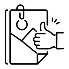 An outline icon of page quality 