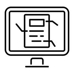 Page layout icon in linear style