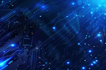 Digitaler leuchtend blauer Platinen Hintergrund 