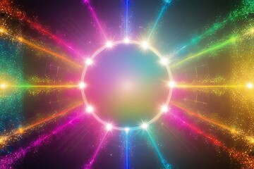 Fototapeta premium Colorful Light Overlays with Shimmering Effects and Brilliant Sunlight