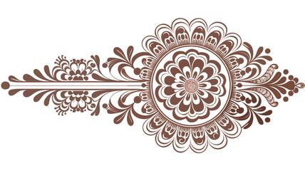 Diwali Hindu festival greeting card, Hand Drawn line art Vector illustration