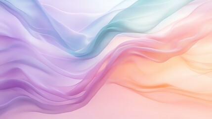 Fototapeta premium Soft, flowing pastel fabric waves create a tranquil and elegant background, perfect for various creative projects and designs.