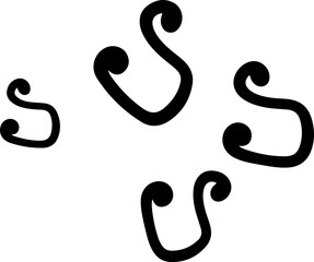 Obraz premium music notes silhouettes vector. song tunes. melody