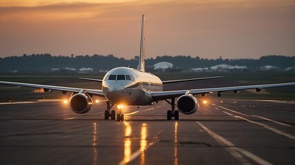A plane at the airport's runway