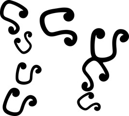 music notes silhouettes vector. song tunes. melody