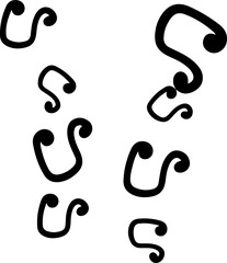 music notes silhouettes vector. song tunes. melody