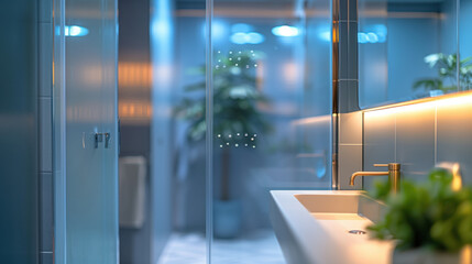 Modern architecture interior design minimalist style digital art illustration