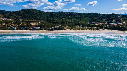Top view from sea of Praia do Rosa Santa Catarina Brazil