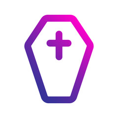 Obraz premium coffin gradient icon