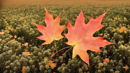 Fototapeta premium maple in field