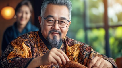 Discover the Art of Traditional Garment Making A Local Artisan Shares His Skills with Tourists in a Workshop Setting