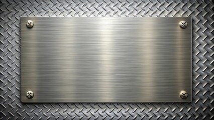 Metal plate background with a textured surface , steel, industrial, pattern, texture, metallic, silver, aluminum, brushed, shiny