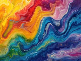 Fototapeta premium Rainbow Swirl Abstract
