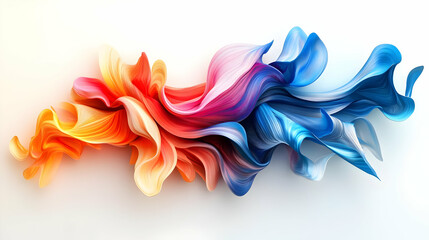 Obraz premium 3D Abstract New Year Wishes 2025: Dynamic Digital Art with Swirling Colors & Shapes for Exciting Holiday Greetings