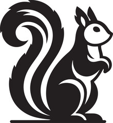 Cute Squirrel silhouette icon  vector art illustration