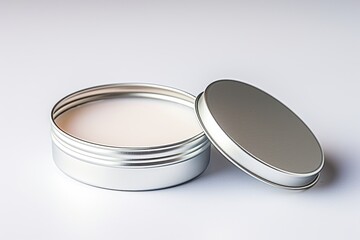 Cosmetics face tin container.