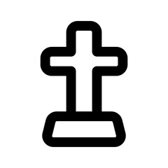 Obraz premium tombstone line icon