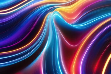 Contemporary Abstract Art Featuring Magenta Shapes and Flowing Curves