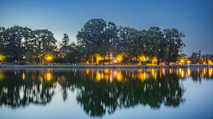 Obraz premium Koenigsberg pond in the evening