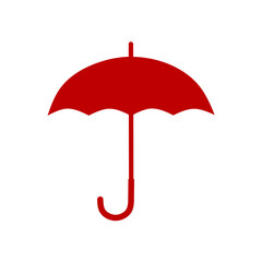 vector red umbrella with trendy design. protection icon