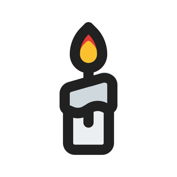 recommend clip art: candle outline fill icon