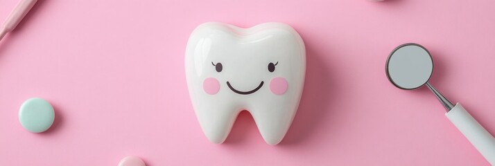 Tooth and dental instruments. Dentistry and dental treatment. Dental care