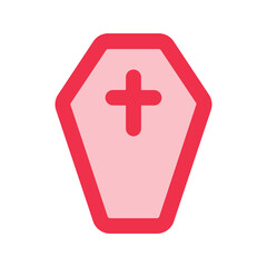 Obraz premium coffin outline fill icon
