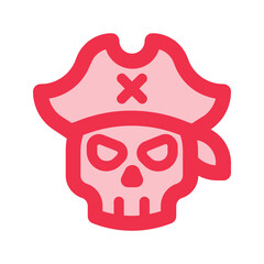 pirate outline fill icon