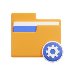 3d folder icon illustration render