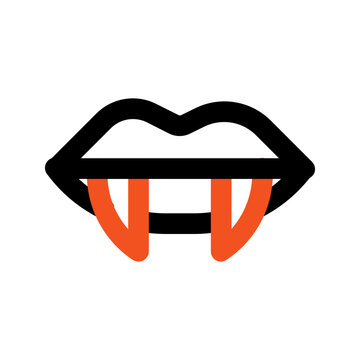 recommend clip art: vampire outline color icon