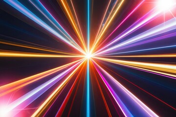 Obraz premium Vibrant Artistic Light Overlays with Sunrays Colorful Transitions Illuminating Flares and Spectacular Glows