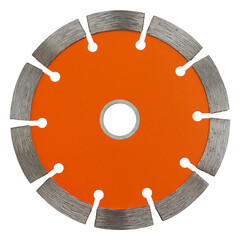 Dry cutting diamond wheel on transparent background
