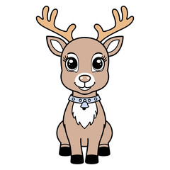 Obraz premium Adorable Reindeer with Expressive Eyes and Soft Antlers