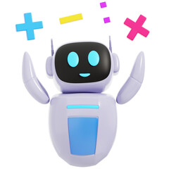 3D Smart Robot math Illustration