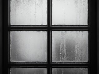Frosty Window Close Up