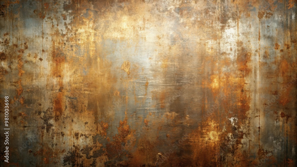 Poster abstract grunge background featuring a metallic texture with a distressed and weathered appearance