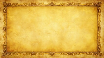 Obraz premium Old yellow parchment paper with empty space for text, featuring various frames for embellishment