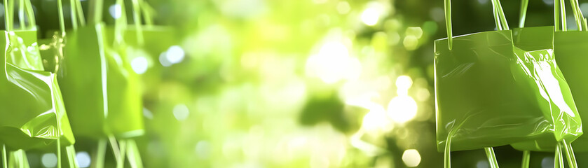 Obraz premium Glossy Reusable Shopping Bag Elements: Seamless Vector Design for Infographics Highlighting Sustainability and Eco-Friendly Messaging for New Year 2025