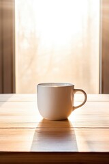 Fototapeta premium Mug windowsill sunlight lighting.