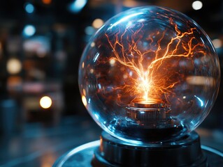 Glass Ball with Lightning